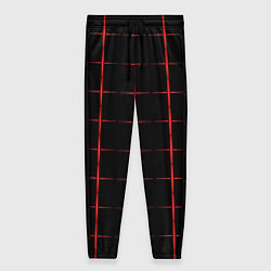 Брюки женские Color black red crosses, цвет: 3D-принт