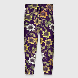 Брюки женские Винтажные цветы, цвет: 3D-принт