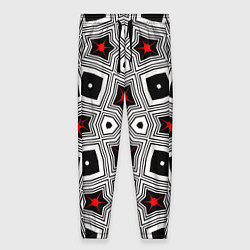 Брюки женские Звезды в геометрической абстракции, цвет: 3D-принт