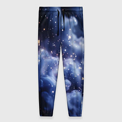 Брюки женские Волшебная дымка тёмно-синий с искрами, цвет: 3D-принт