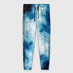 Брюки женские Тёмно-синяя дымка с серебристой крошкой, цвет: 3D-принт