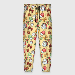 Брюки женские Новогодний паттерн, цвет: 3D-принт