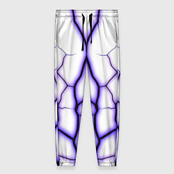 Брюки женские Color white purple, цвет: 3D-принт