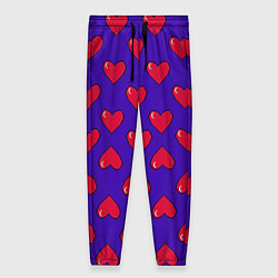 Брюки женские Hearts Pattern, цвет: 3D-принт