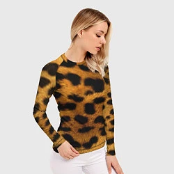 Рашгард женский Шкура леопарда, цвет: 3D-принт — фото 2