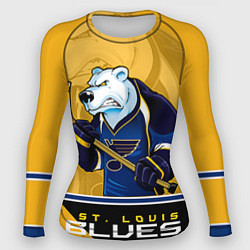 Рашгард женский St. Louis Blues, цвет: 3D-принт