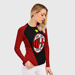 Рашгард женский Milan FC: Red Collection, цвет: 3D-принт — фото 2