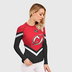 Рашгард женский NHL: New Jersey Devils, цвет: 3D-принт — фото 2
