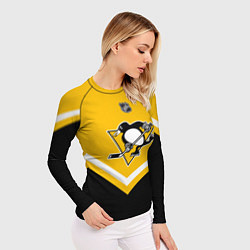 Рашгард женский NHL: Pittsburgh Penguins, цвет: 3D-принт — фото 2