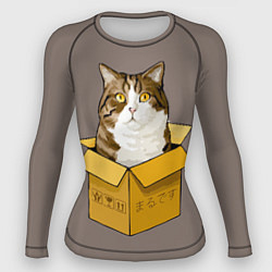 Рашгард женский Котик в коробке, цвет: 3D-принт