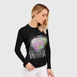 Рашгард женский Цветочный астонавт, цвет: 3D-принт — фото 2