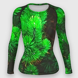 Рашгард женский Зелёная ель, цвет: 3D-принт