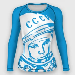 Рашгард женский Гагарин: CCCP, цвет: 3D-принт