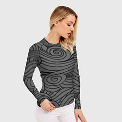 Рашгард женский Gray pattern, цвет: 3D-принт — фото 2