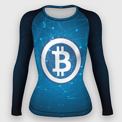 Женский рашгард Bitcoin Blue