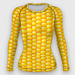 Рашгард женский Сладкая вареная кукуруза, цвет: 3D-принт