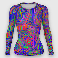Рашгард женский Цветная текстура 5, цвет: 3D-принт
