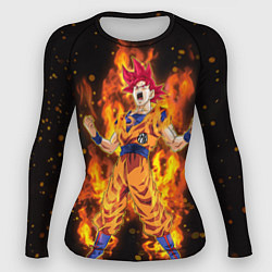 Рашгард женский Fire Goku, цвет: 3D-принт