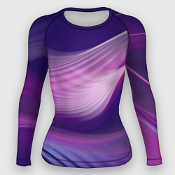 Рашгард женский Фиолетовые Волны, цвет: 3D-принт