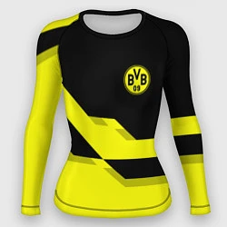 Рашгард женский BVB FC: Yellow style, цвет: 3D-принт