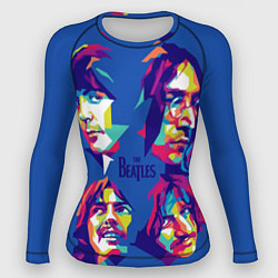 Рашгард женский The Beatles: Faces, цвет: 3D-принт