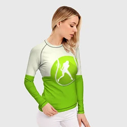 Рашгард женский Символ теннисиста, цвет: 3D-принт — фото 2