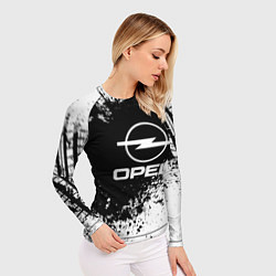 Рашгард женский Opel: Black Spray, цвет: 3D-принт — фото 2