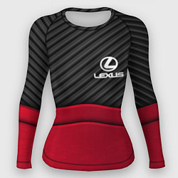 Рашгард женский Lexus: Red Carbon, цвет: 3D-принт
