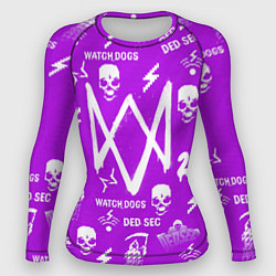 Рашгард женский Watch Dogs 2: Violet Pattern, цвет: 3D-принт