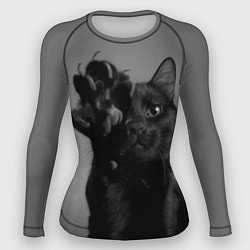 Рашгард женский Черный котик, цвет: 3D-принт