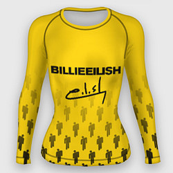 Рашгард женский Billie Eilish: Yellow Autograph, цвет: 3D-принт