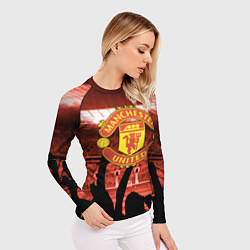 Рашгард женский Manchester United, цвет: 3D-принт — фото 2