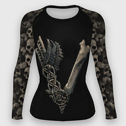 Рашгард женский Vikings bones logo, цвет: 3D-принт