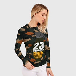 Рашгард женский С 23 февраля граната, цвет: 3D-принт — фото 2