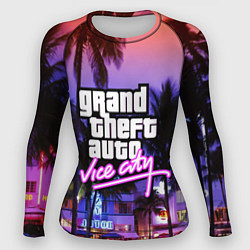 Рашгард женский Grand Theft Auto Vice City, цвет: 3D-принт