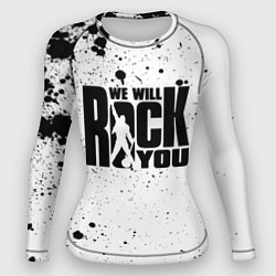 Рашгард женский Queen - We Will Rock You, цвет: 3D-принт