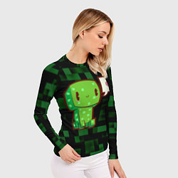 Рашгард женский Minecraft Creeper, цвет: 3D-принт — фото 2