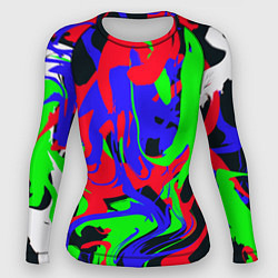 Рашгард женский Абстрактные краски, цвет: 3D-принт