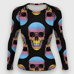 Рашгард женский Neon skull!, цвет: 3D-принт