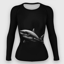 Рашгард женский Акула, цвет: 3D-принт