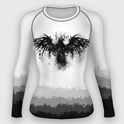 Рашгард женский ЧЁРНЫЙ ВОРОН, цвет: 3D-принт