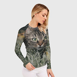 Рашгард женский Кошка, цвет: 3D-принт — фото 2