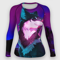 Рашгард женский Сказочный волк, цвет: 3D-принт