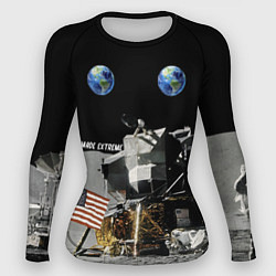 Рашгард женский Высадка На Луну, цвет: 3D-принт