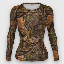 Рашгард женский Охотничий камуфляж, цвет: 3D-принт