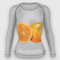 Рашгард женский Orange avocado, цвет: 3D-принт