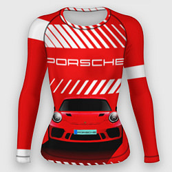 Женский рашгард PORSCHE ПОРШЕ RED STYLE