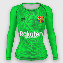 Рашгард женский FC Barcelona Goalkeeper 202122, цвет: 3D-принт