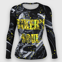 Рашгард женский Bikers Soul Душа байкера, цвет: 3D-принт