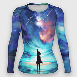 Рашгард женский Дотянуться до космоса, цвет: 3D-принт